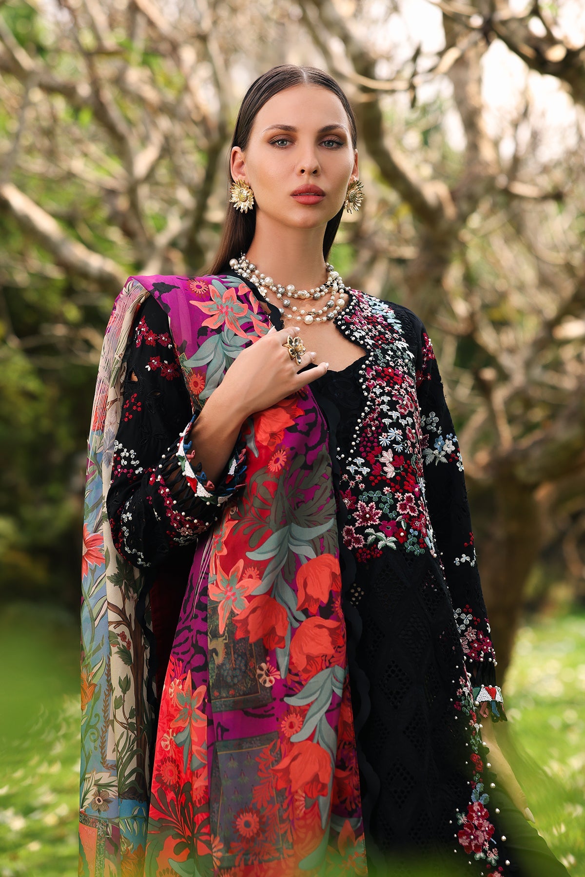 Afrozeh | Lawn 25 | Elva -  Afrozeh Ladies Clothes - Original Designer Dress - House of Maryam