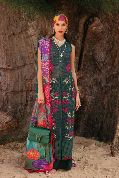 Afrozeh Vermora green embroidered lawn suit, photo 7