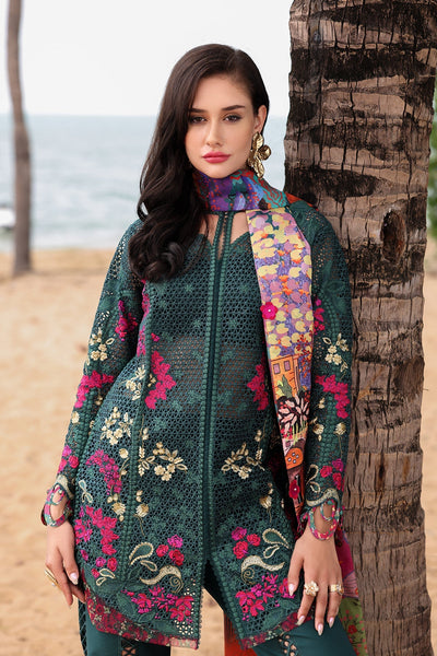 Afrozeh Vermora green embroidered lawn suit, photo 3