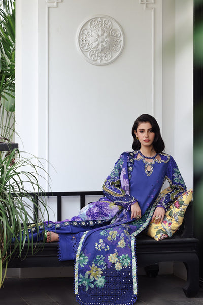 Afrozeh Lumora blue embroidered lawn suit, photo 4