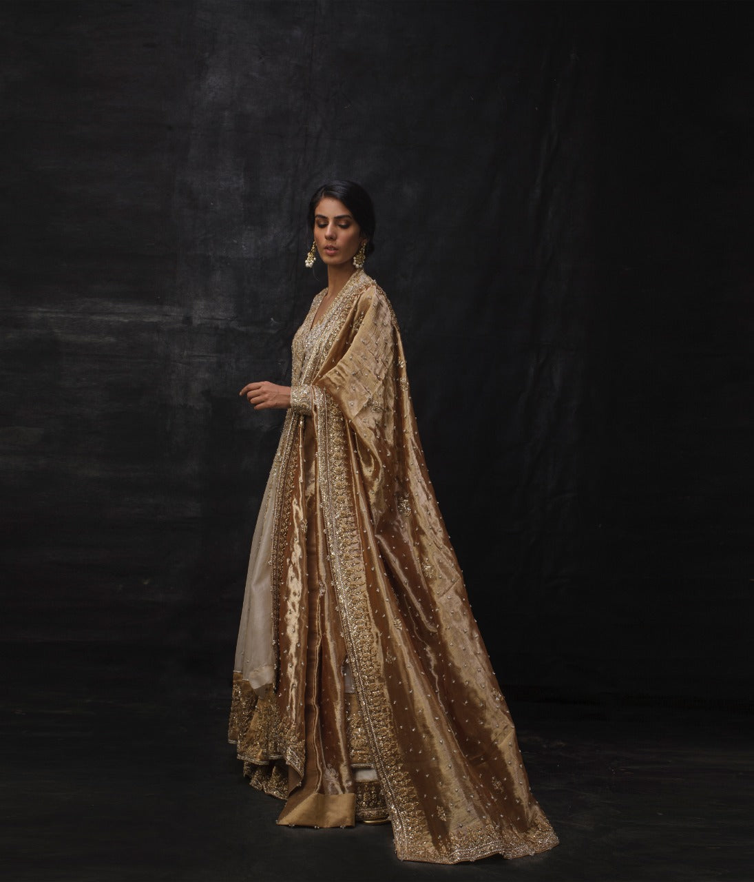 Nida Azwer | Sanaii | Uf-0120-Br-A-18-Ivory -  Nida Azwer Bridals - Original Designer Dress - House of Maryam