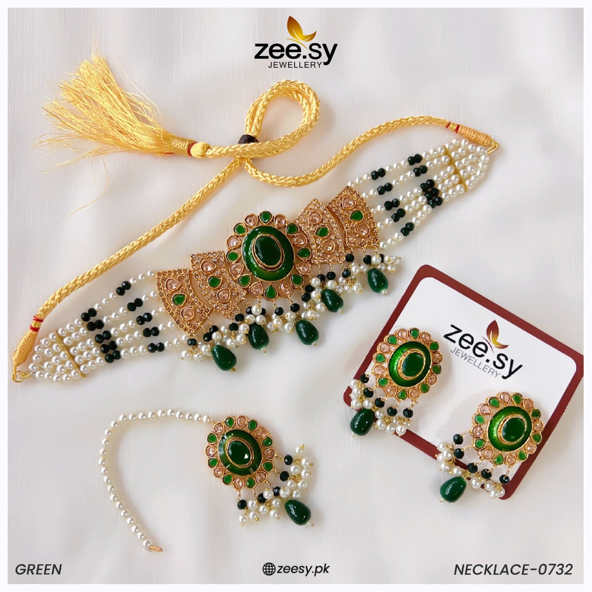 Necklace-0732 -  Zeesy Necklace Sets - Original Designer Dress - House of Maryam