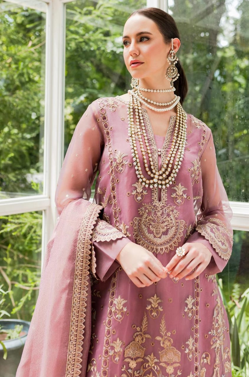 Maryum N Maria | Sorina Luxury Chiffon 23 | Dusty Rose (MW23-509) -  Maryum N Maria Formal - Original Designer Dress - House of Maryam