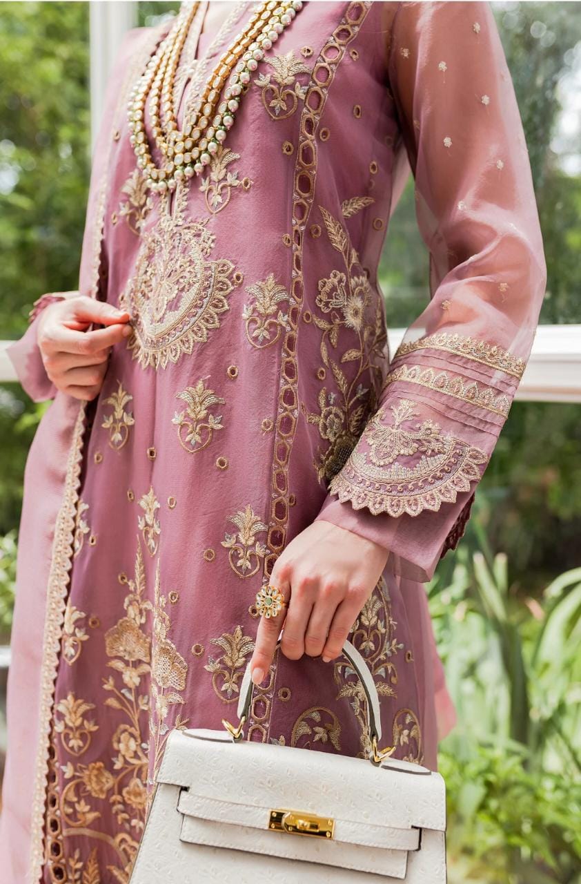 Maryum N Maria | Sorina Luxury Chiffon 23 | Dusty Rose (MW23-509) -  Maryum N Maria Formal - Original Designer Dress - House of Maryam