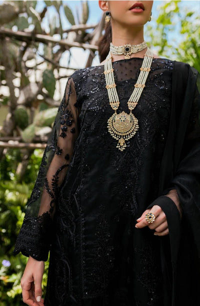 Maryum N Maria | Sorina Luxury Chiffon 23 | Raven (MW23-507) -  Maryum N Maria Formal - Original Designer Dress - House of Maryam