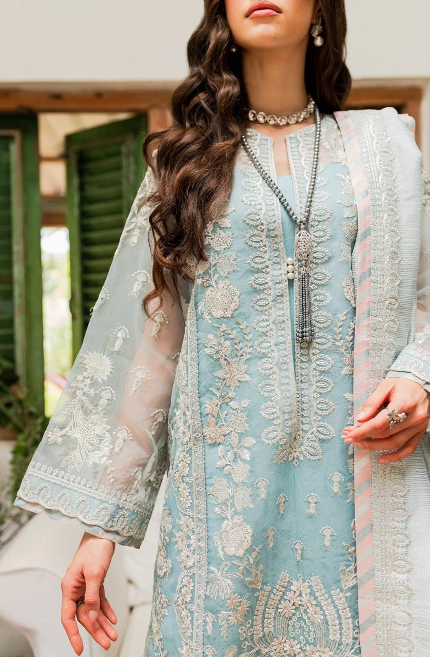 Maryum N Maria | Sorina Luxury Chiffon 23 | Sky Light (MW23-502) -  Maryum N Maria Formal - Original Designer Dress - House of Maryam