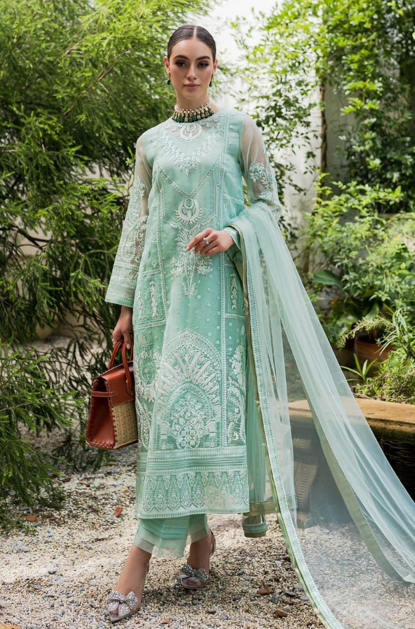 Maryum N Maria | Sorina Luxury Chiffon 23 | Beach Glass (MW23-504) by Designer Maryum N Maria - House of Maryam - Pakistani Designer Ethnic Wear in {{ shop.shopifyCountryName }}