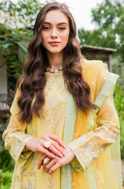 Maryum N Maria | Sorina Luxury Chiffon 23 | Lemon Zest (MW23-508) -  Maryum N Maria Formal - Original Designer Dress - House of Maryam