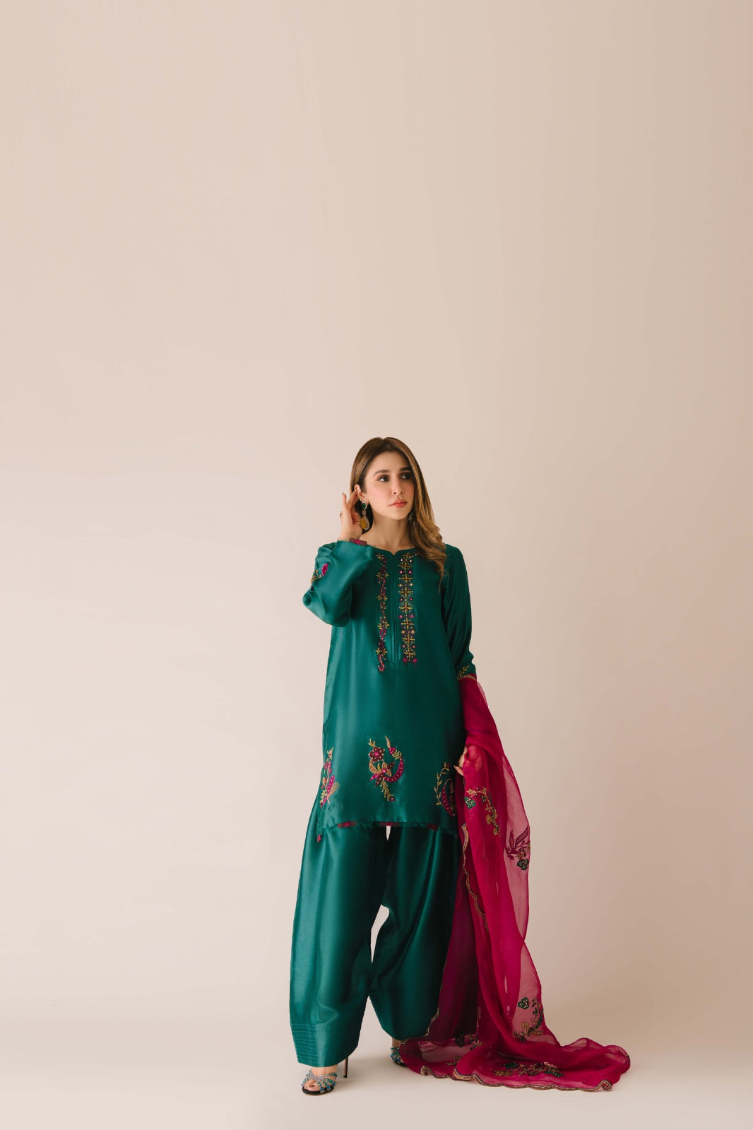 Sammy K | Aadat Festive Edition | Green Moon -  Sammy K Ladies Clothes - Original Designer Dress - House of Maryam
