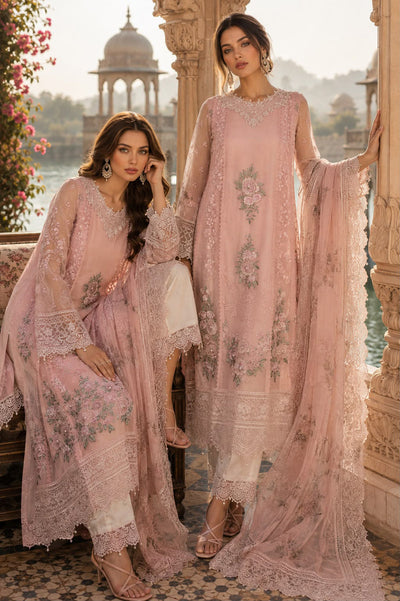 Saadia Asad | Nooriyah Luxury Chiffon | D2 - Satin Rose