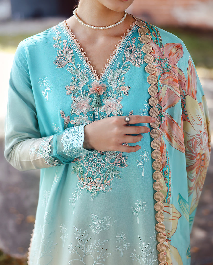 Mushq | Solace Ombre Chikankari | Whispered Dawn, image 4