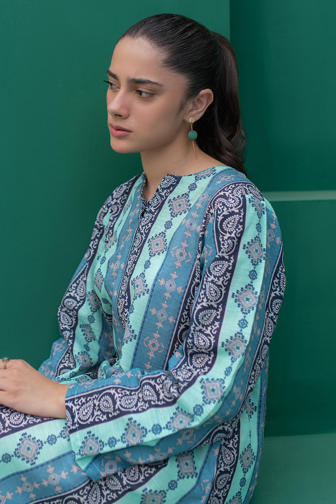 Zellbury | Winter Pret | Kurta - 3045 -  Zellbury Women Essential Pret - Original Designer Dress - House of Maryam