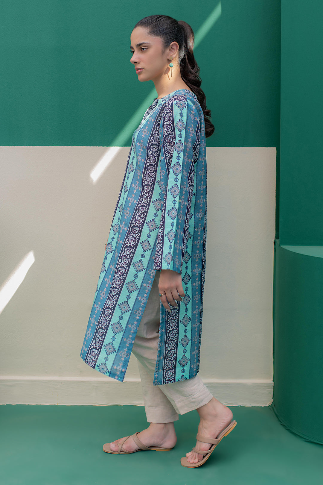 Zellbury | Winter Pret | Kurta - 3045 -  Zellbury Women Essential Pret - Original Designer Dress - House of Maryam