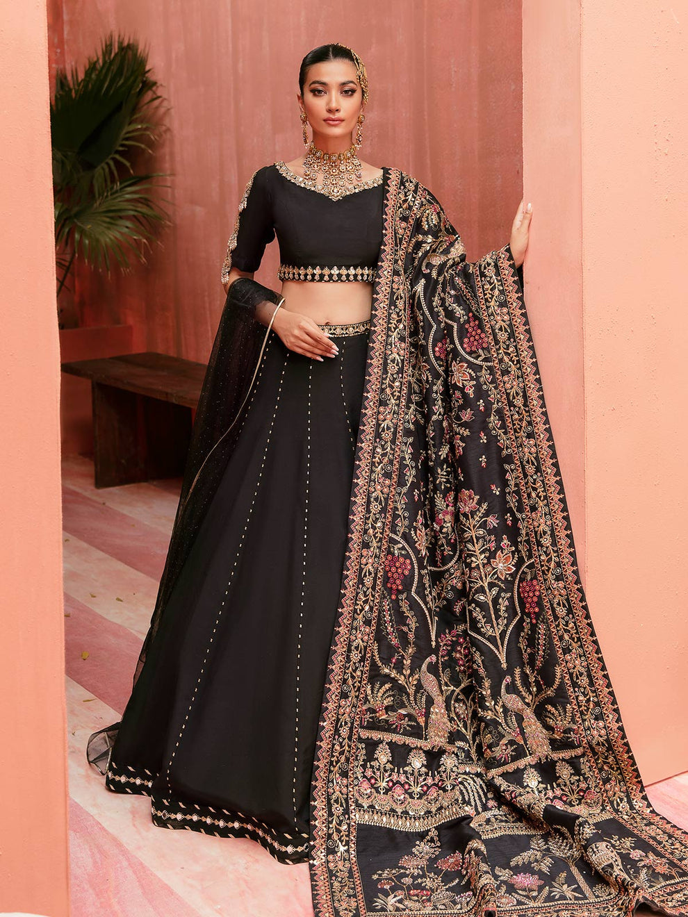 Gulaal | Wedding Formals | MAYAL GL-WS-22V1-32 (LEHNGA AND CHOLI) by Designer Gulaal - House of Maryam - Pakistani Designer Ethnic Wear in {{ shop.shopifyCountryName }}