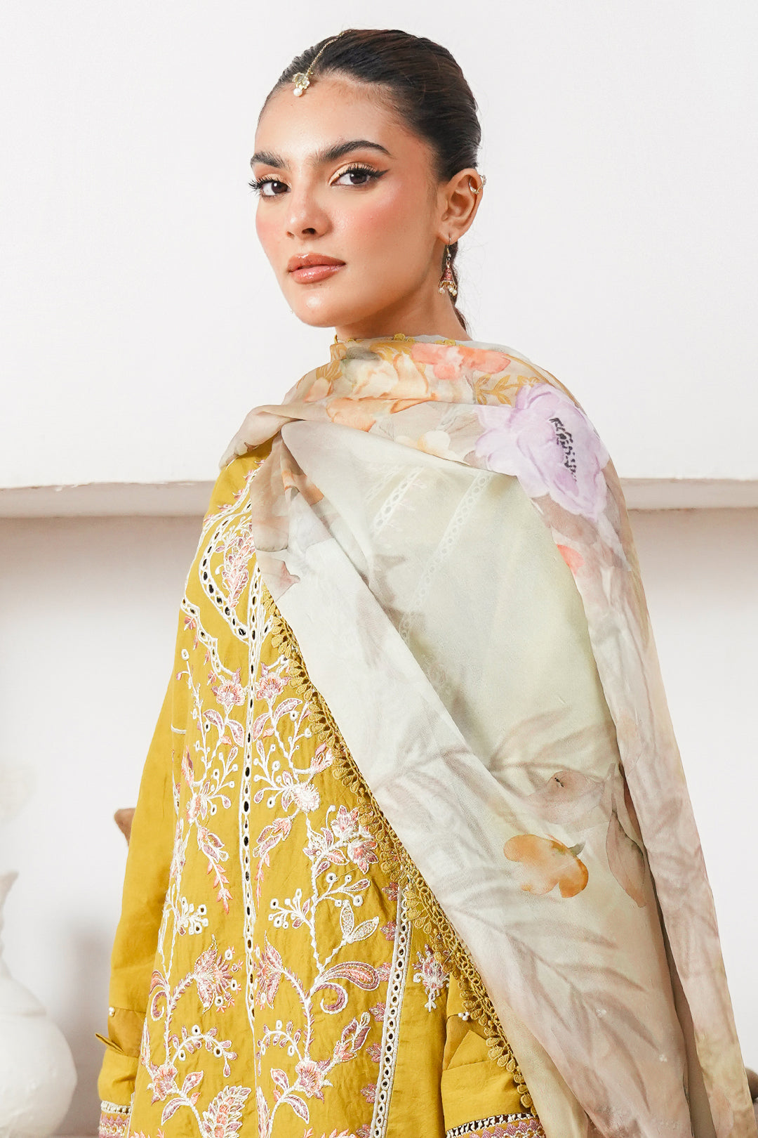 Zellbury | Unstitched 3 Piece Cambric | Embroidered Shirt Shalwar Dupatta - 0156 -  Zellbury Women Signature Unstitched - Original Designer Dress - House of Maryam