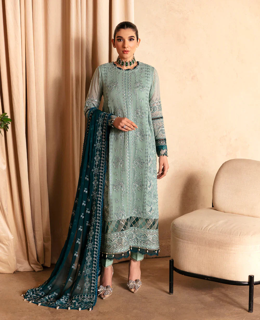 Xenia Formals | Yesfir 24 | Khira by Designer Xenia Formals - House of Maryam - Pakistani Designer Ethnic Wear in {{ shop.shopifyCountryName }}