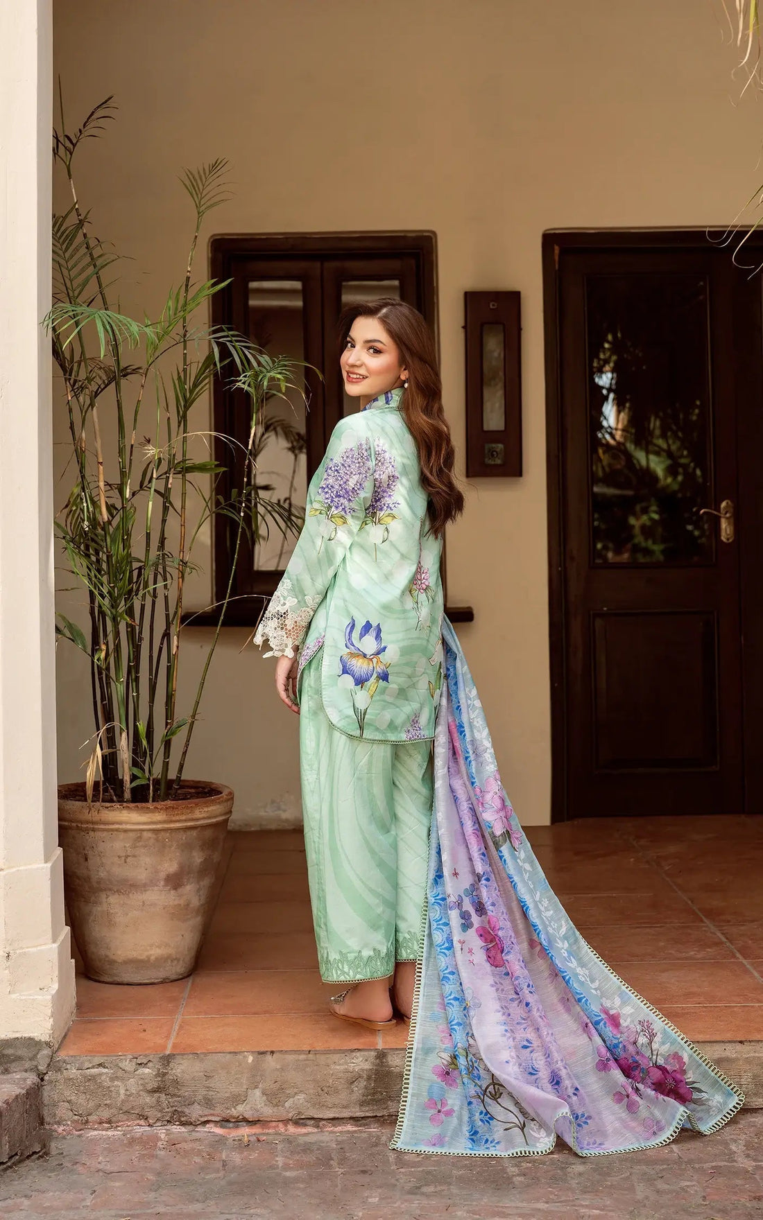 Asifa and Nabeel | Yakin Summer 25 | Floral Mist-(YKL25-04) -  Asifa and Nabeel Ladies Clothes - Original Designer Dress - House of Maryam