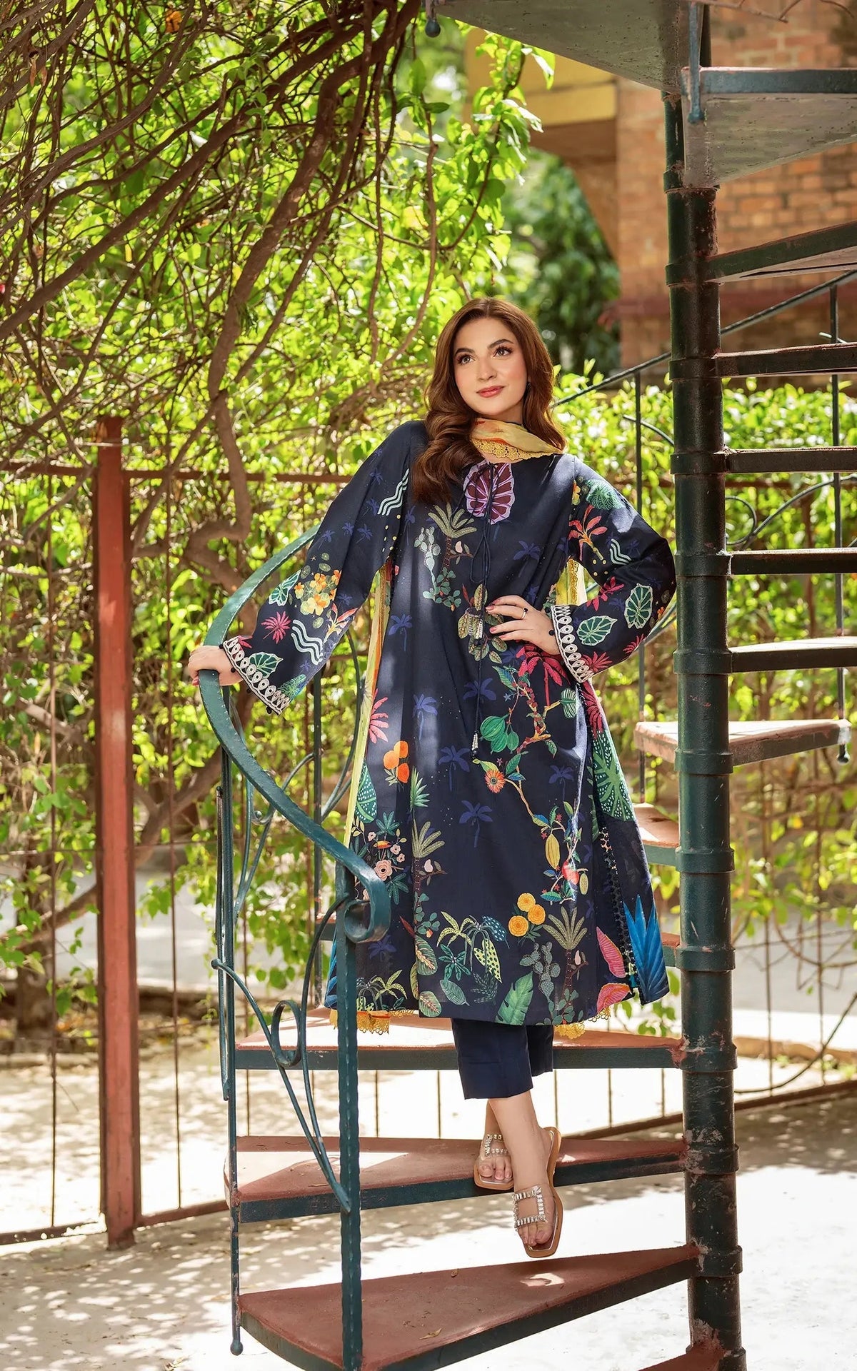 Asifa and Nabeel | Yakin Summer 25 | Twilight in Bloom-(YKL25-06) -  Asifa and Nabeel Ladies Clothes - Original Designer Dress - House of Maryam
