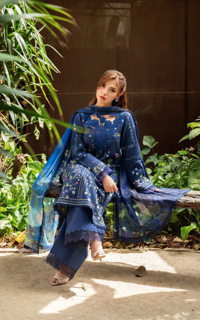 Asifa and Nabeel | Yakin Summer 25 | Moonlit Garden-(YKL25-08) -  Asifa and Nabeel Ladies Clothes - Original Designer Dress - House of Maryam