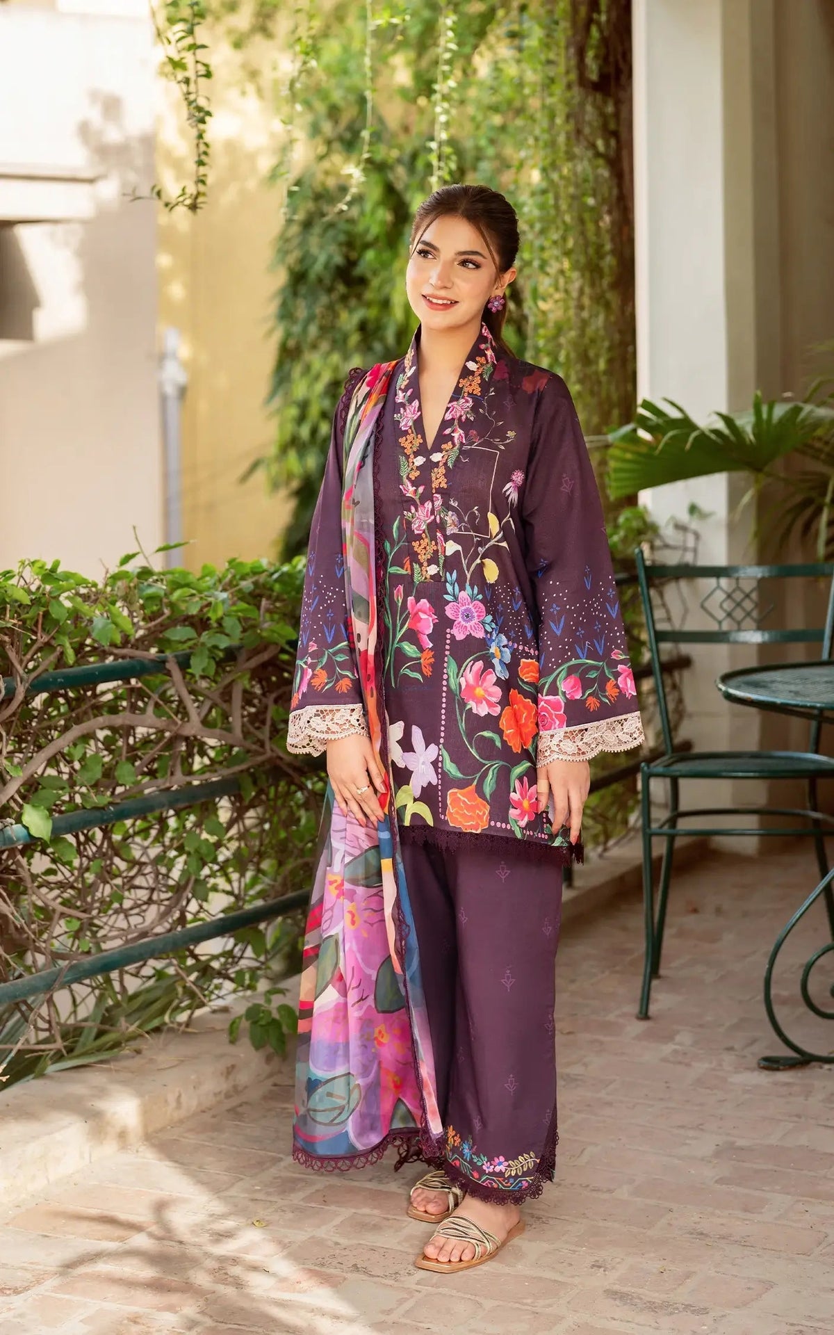 Asifa and Nabeel | Yakin Summer 25 | Whimsical Flora-(YKL25-12) -  Asifa and Nabeel LAD - Original Designer Dress - House of Maryam