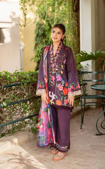 Asifa and Nabeel | Yakin Summer 25 | Whimsical Flora-(YKL25-12) -  Asifa and Nabeel LAD - Original Designer Dress - House of Maryam
