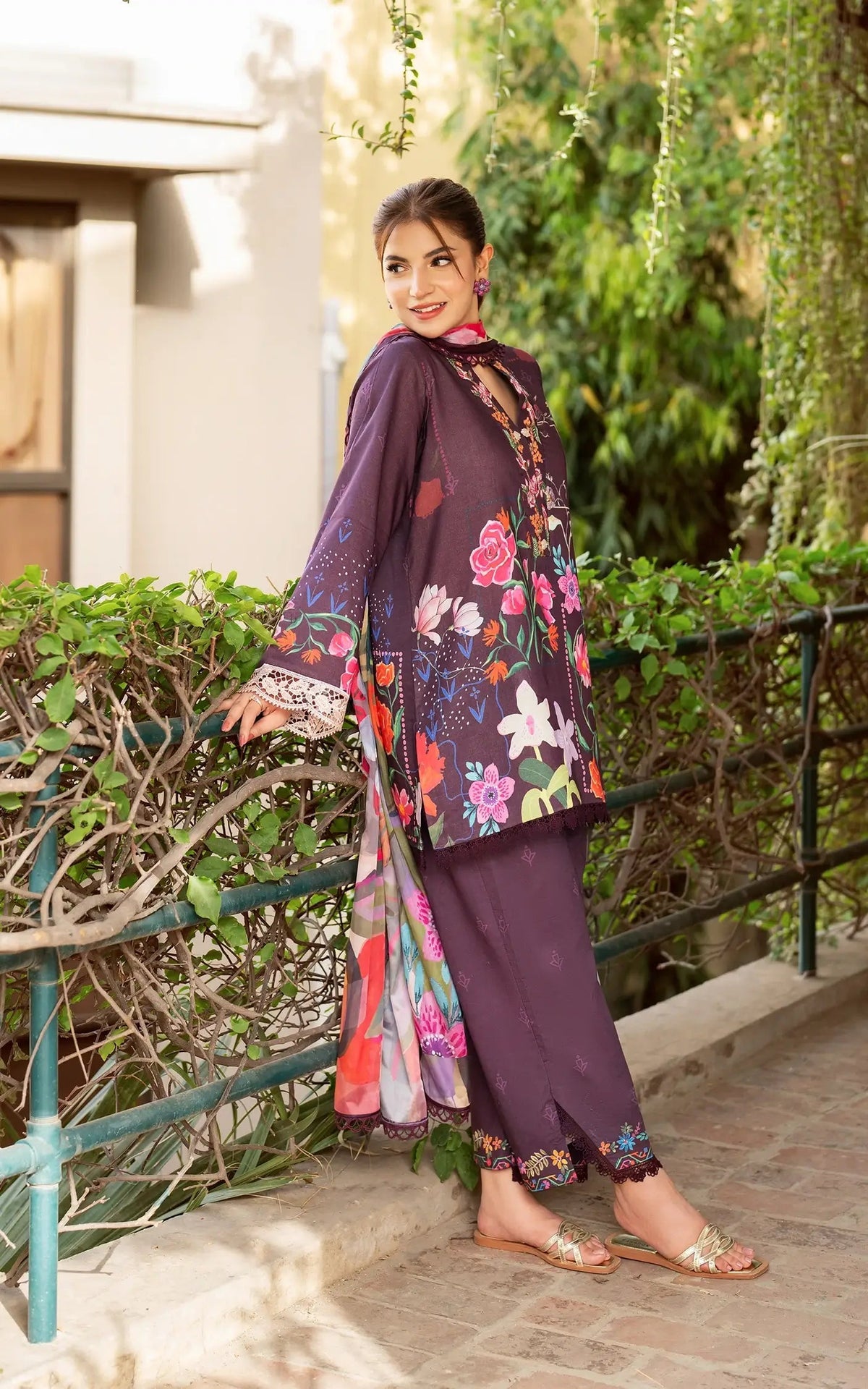 Asifa and Nabeel | Yakin Summer 25 | Whimsical Flora-(YKL25-12) -  Asifa and Nabeel LAD - Original Designer Dress - House of Maryam