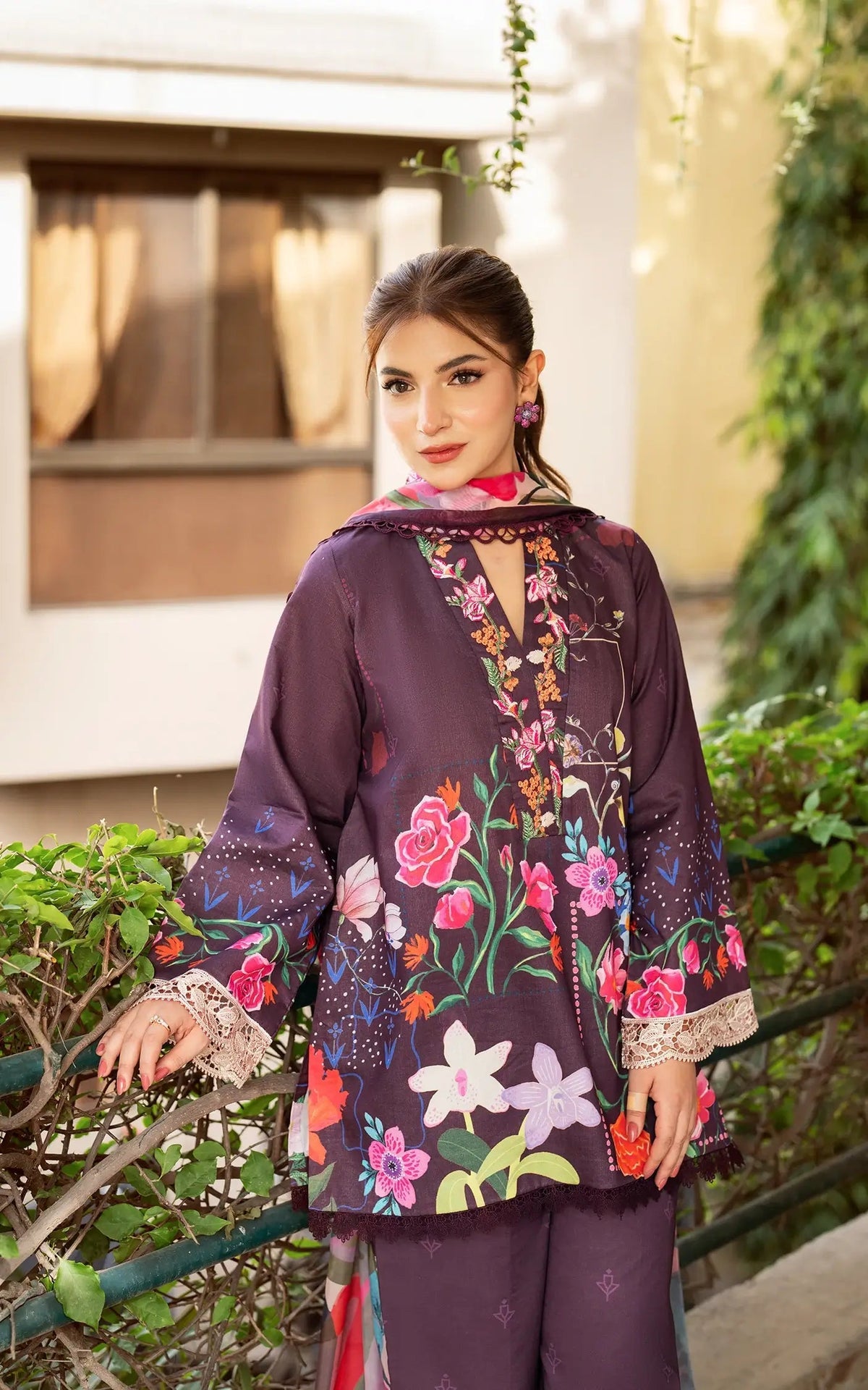 Asifa and Nabeel | Yakin Summer 25 | Whimsical Flora-(YKL25-12) -  Asifa and Nabeel LAD - Original Designer Dress - House of Maryam