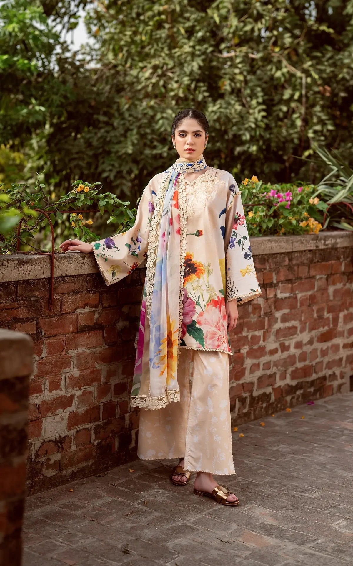 Asifa and Nabeel | Yakin Summer 25 | Bloomlight-(YKL25-13) -  Asifa and Nabeel Ladies Clothes - Original Designer Dress - House of Maryam