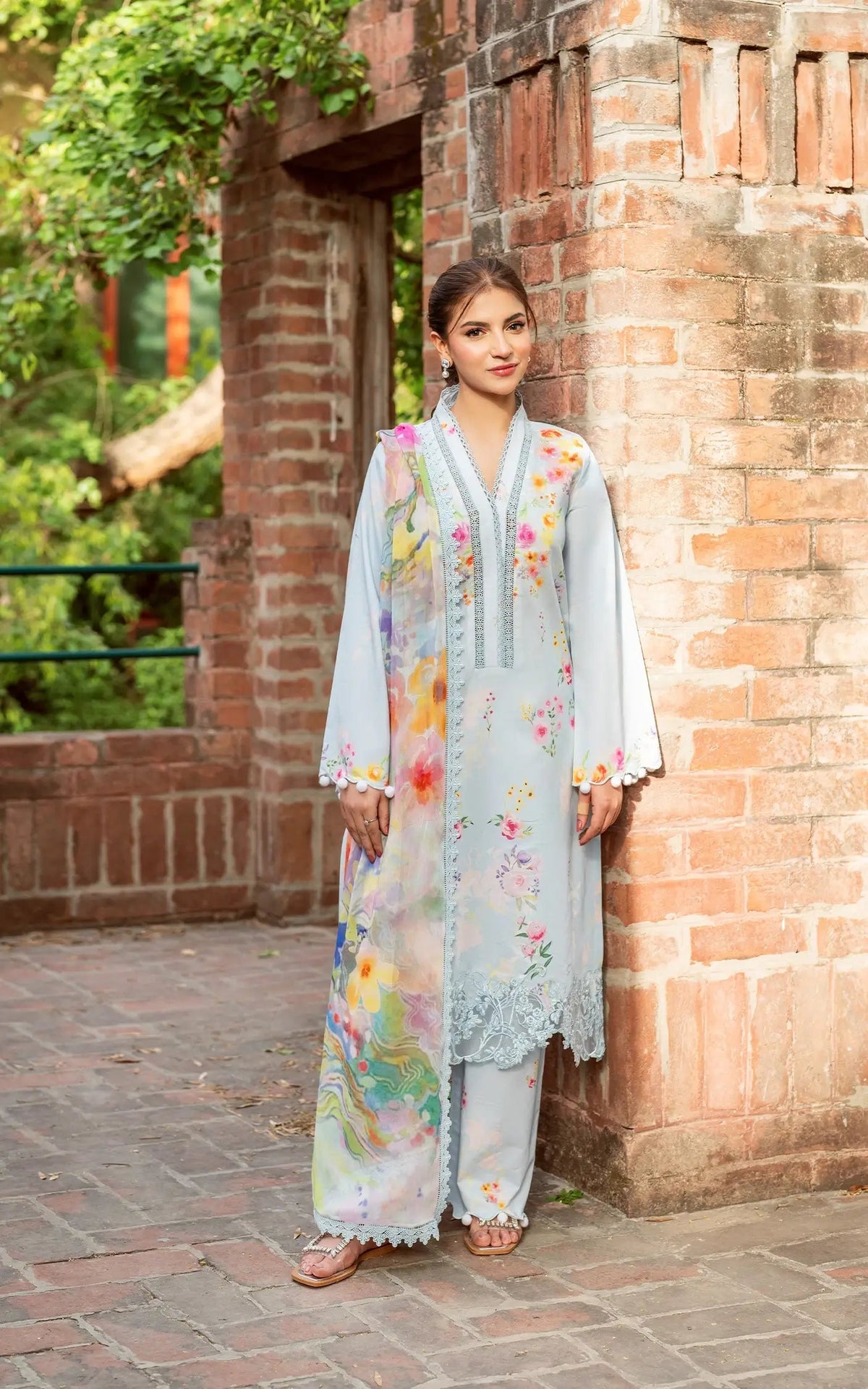 Asifa and Nabeel | Yakin Summer 25 | Whisper of Spring-(YKL25-14) -  Asifa and Nabeel Ladies Clothes - Original Designer Dress - House of Maryam