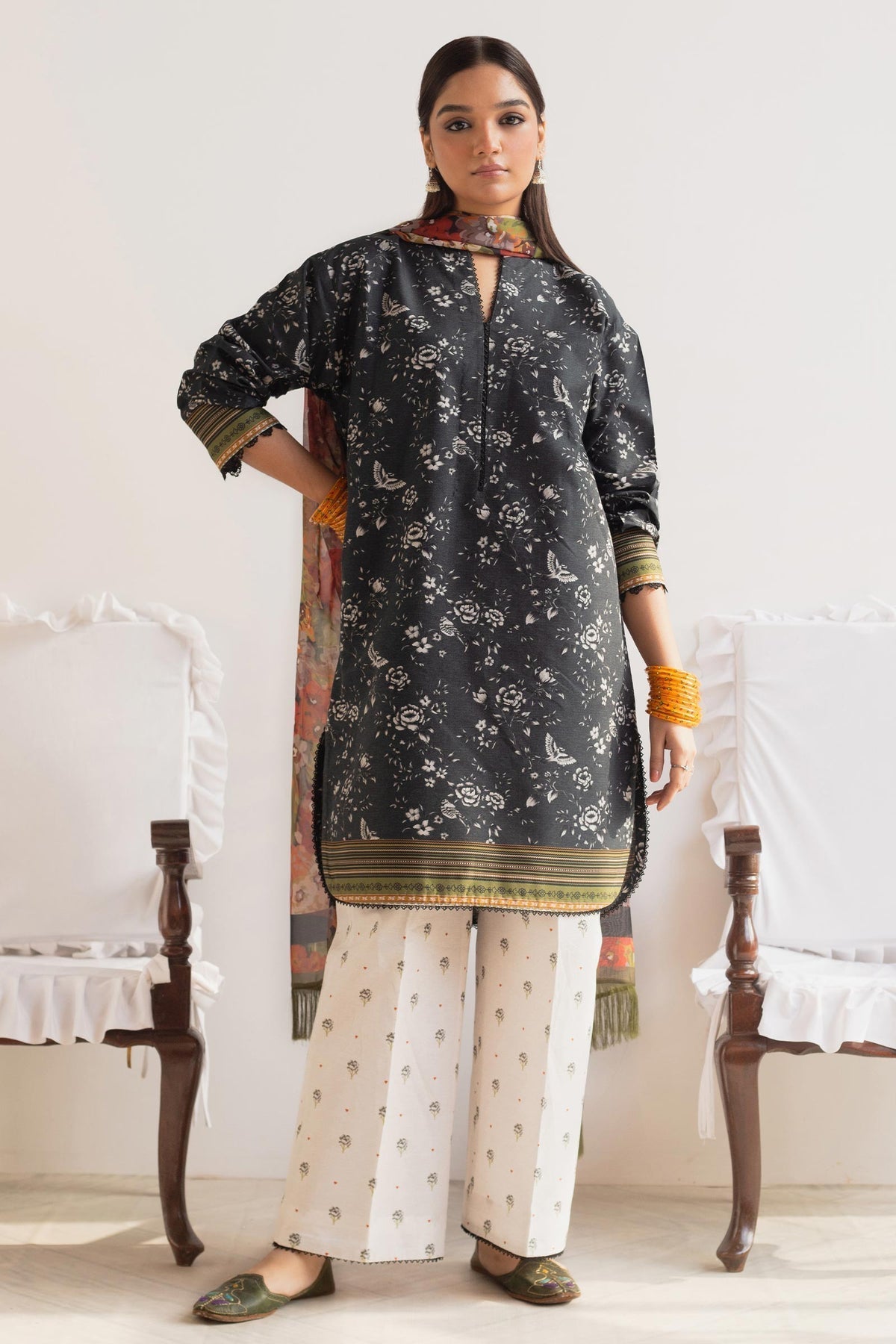 Zara Shahjahan | Coco Prints 24 | AFSANA-D7 -  Zara Shahjahan Luxury - Original Designer Dress - House of Maryam