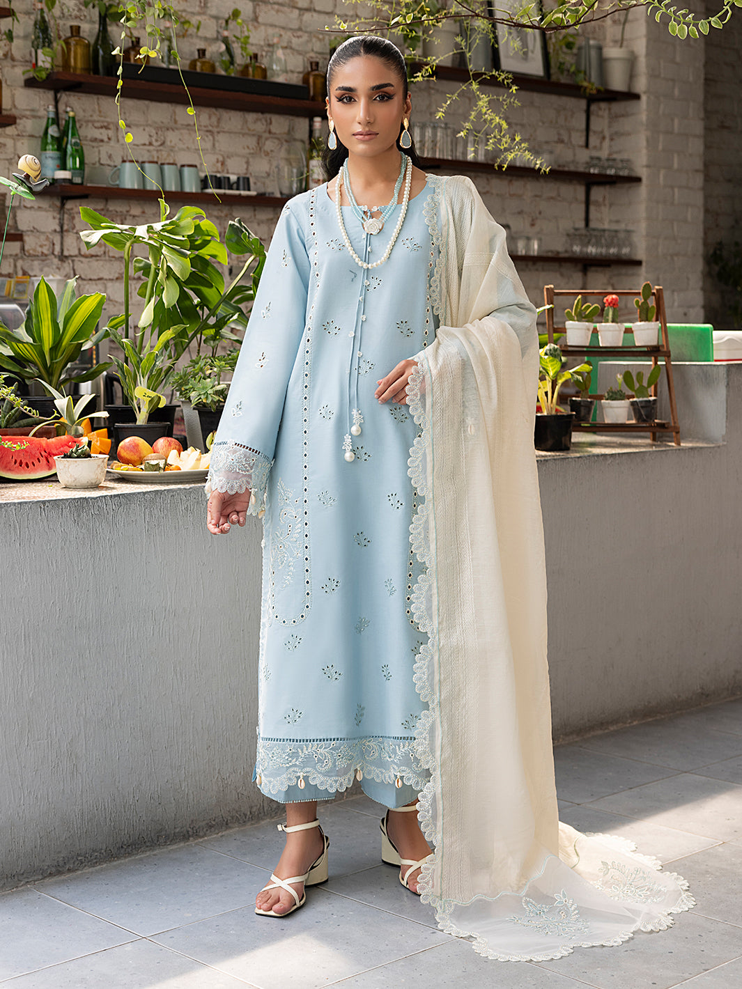 Izel | Meadow Muse Embroidered Lawn 25 | ZARELLE -  Izel Ladies Clothes - Original Designer Dress - House of Maryam