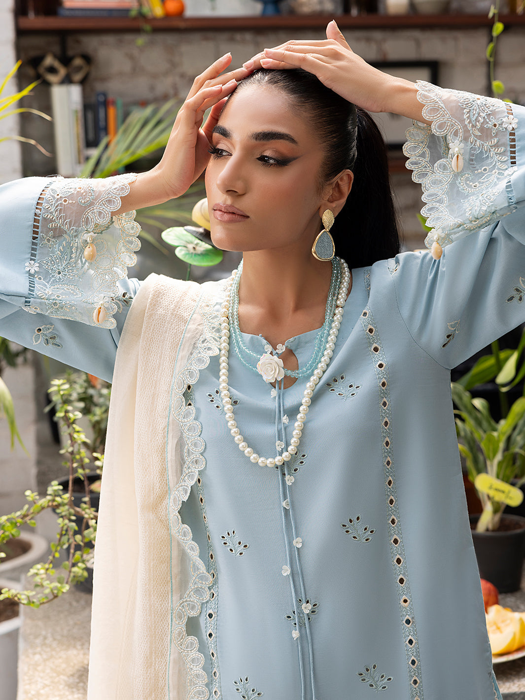 Izel | Meadow Muse Embroidered Lawn 25 | ZARELLE -  Izel Ladies Clothes - Original Designer Dress - House of Maryam