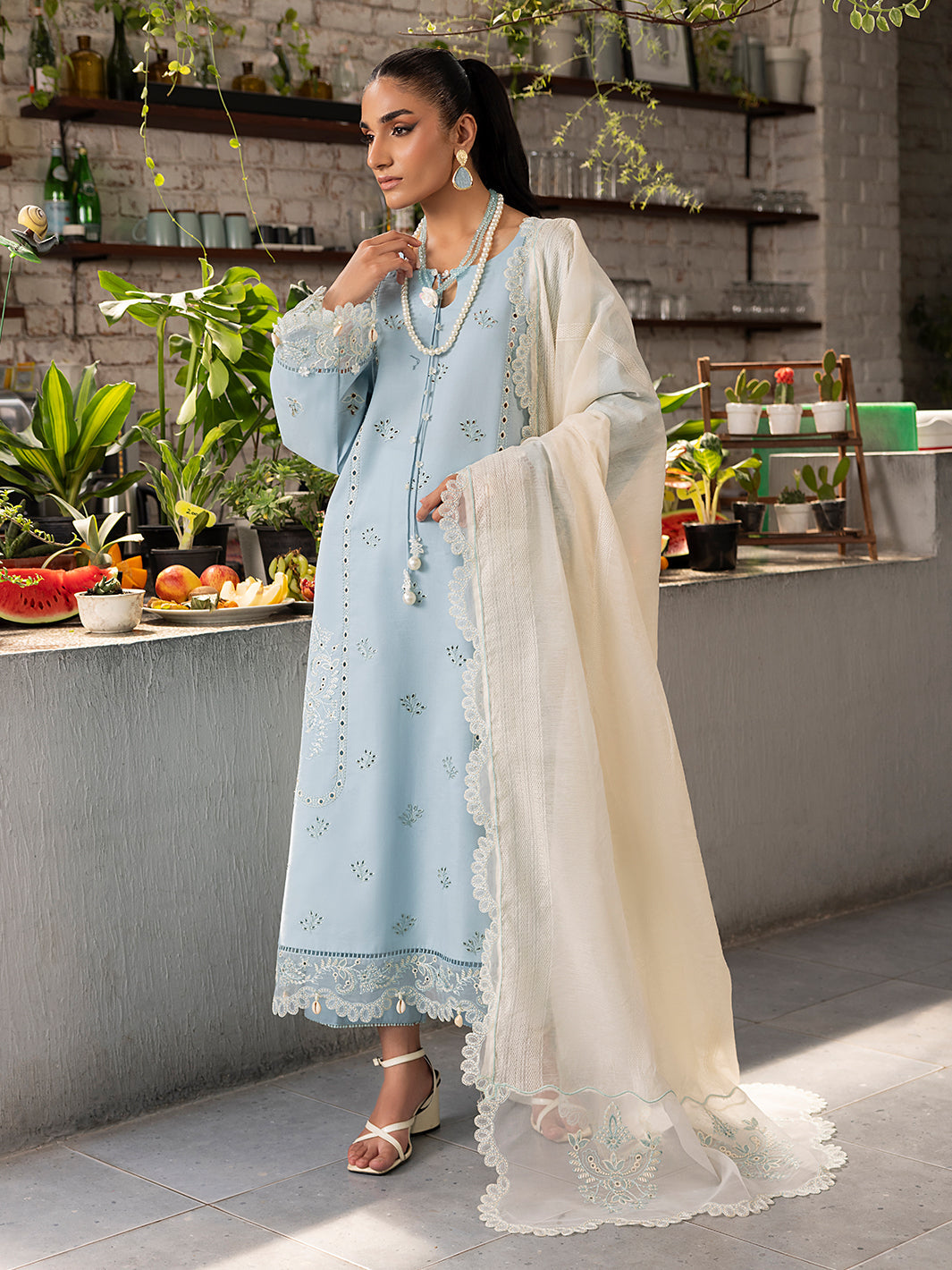 Izel | Meadow Muse Embroidered Lawn 25 | ZARELLE -  Izel Ladies Clothes - Original Designer Dress - House of Maryam