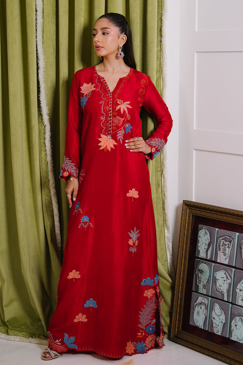 Mina Hasan | Signature Pret | Crimson Dream Kaftan, image 4
