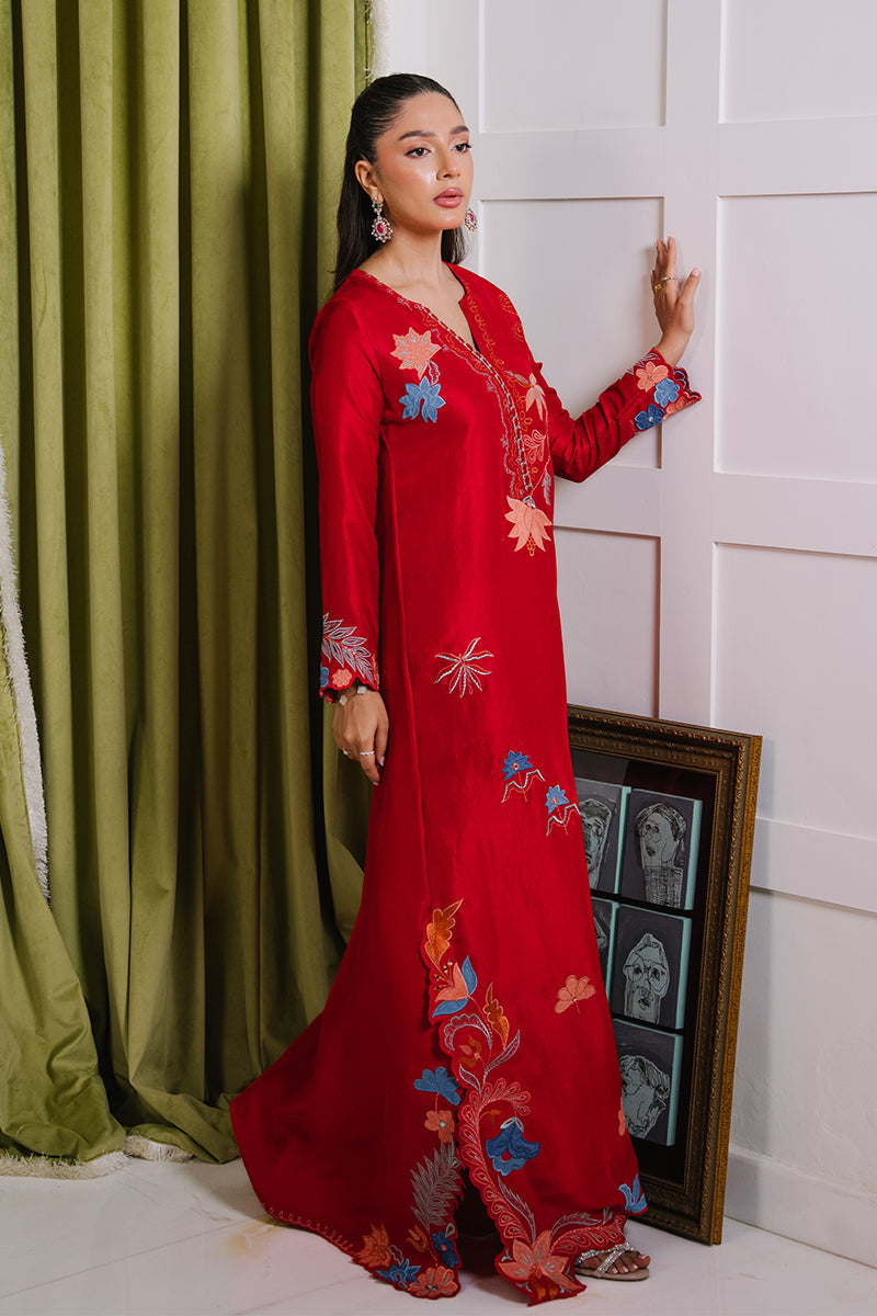Mina Hasan | Signature Pret | Crimson Dream Kaftan-5