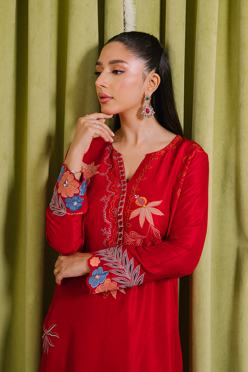 Mina Hasan | Signature Pret | Crimson Dream Kaftan-3