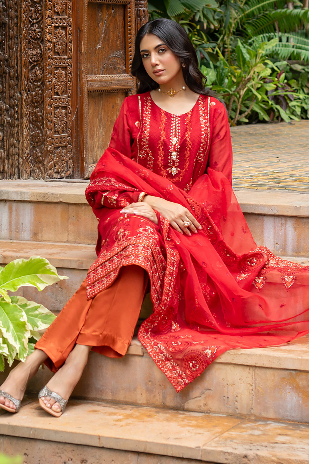 Zellbury | Summer Pret | Embroidered Kurta Dupatta Trouser - 3222 -  Zellbury Women Luxury Pret - Original Designer Dress - House of Maryam