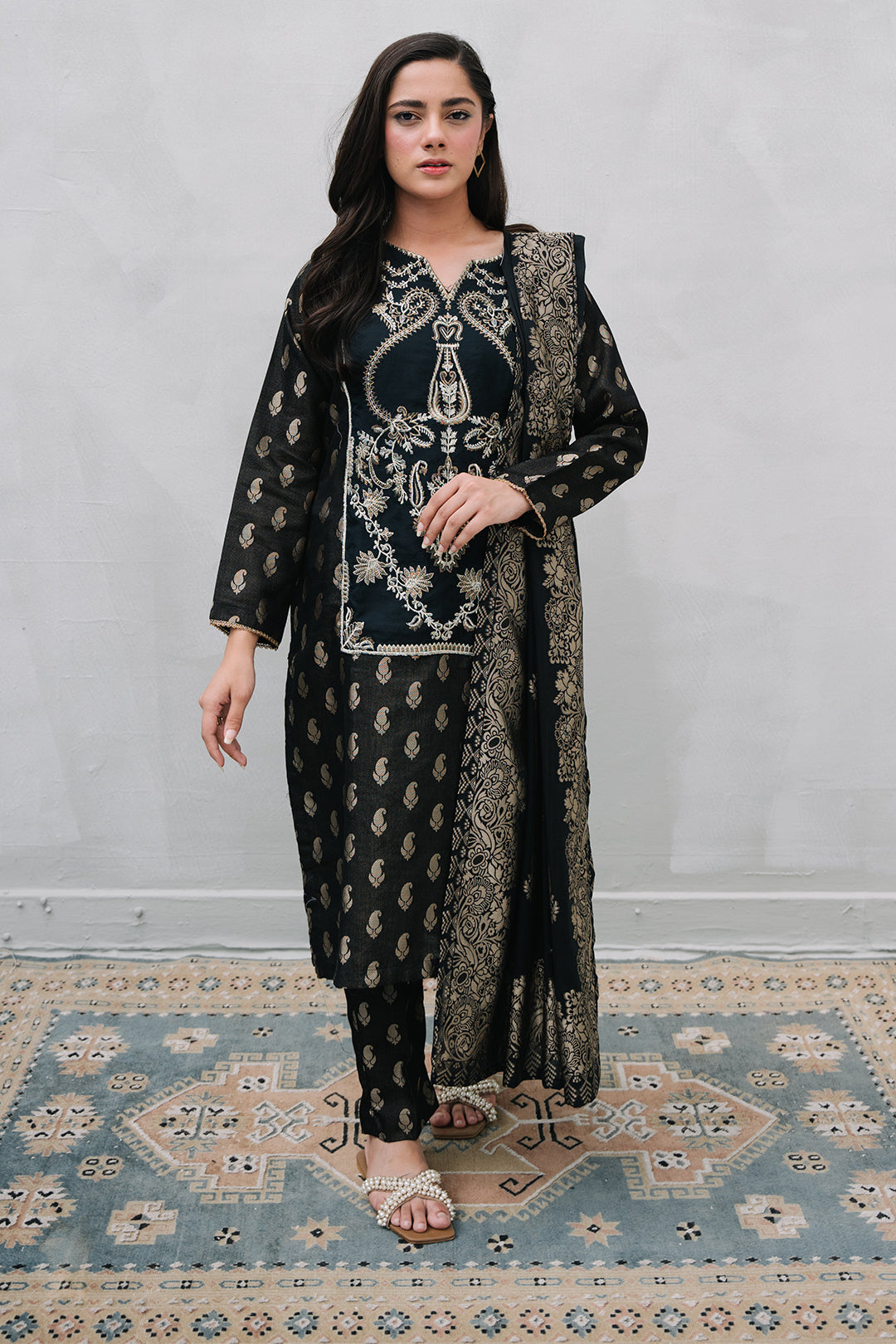 Zellbury | Summer Pret | Embroidered Kurta Dupatta Trouser - 3256 -  Zellbury Women Luxury Pret - Original Designer Dress - House of Maryam
