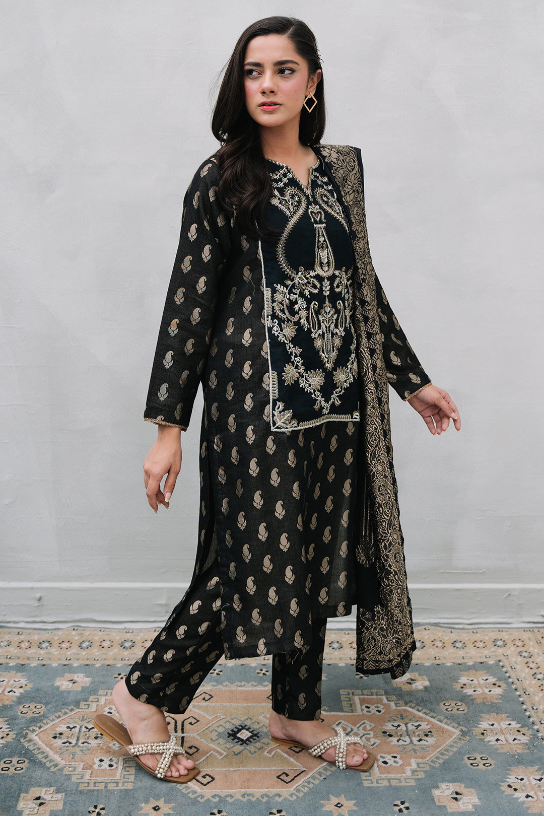 Zellbury | Summer Pret | Embroidered Kurta Dupatta Trouser - 3256 -  Zellbury Women Luxury Pret - Original Designer Dress - House of Maryam