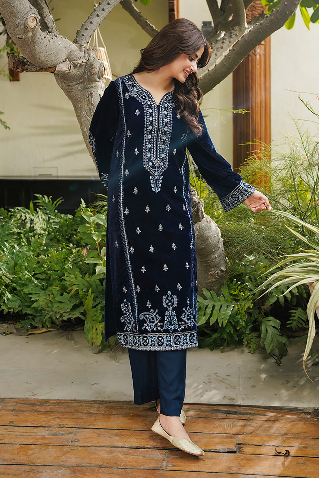 Zellbury | Winter Pret | Embroidered Kurta Trouser - 3276 -  Zellbury Women Luxury Pret - Original Designer Dress - House of Maryam
