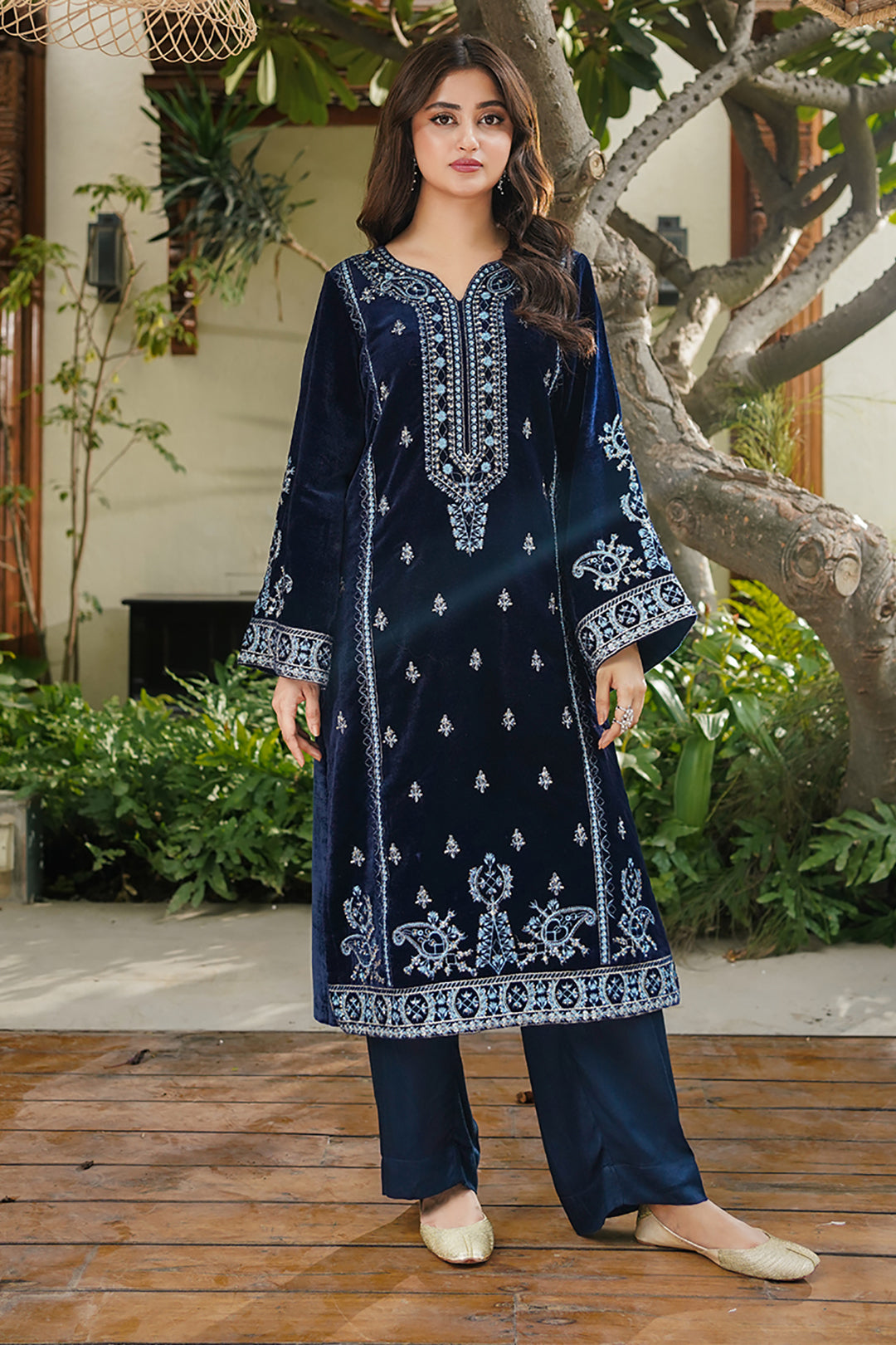 Zellbury | Winter Pret | Embroidered Kurta Trouser - 3276 -  Zellbury Women Luxury Pret - Original Designer Dress - House of Maryam