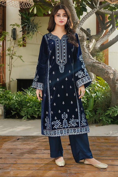Zellbury | Winter Pret | Embroidered Kurta Trouser - 3276 -  Zellbury Women Luxury Pret - Original Designer Dress - House of Maryam