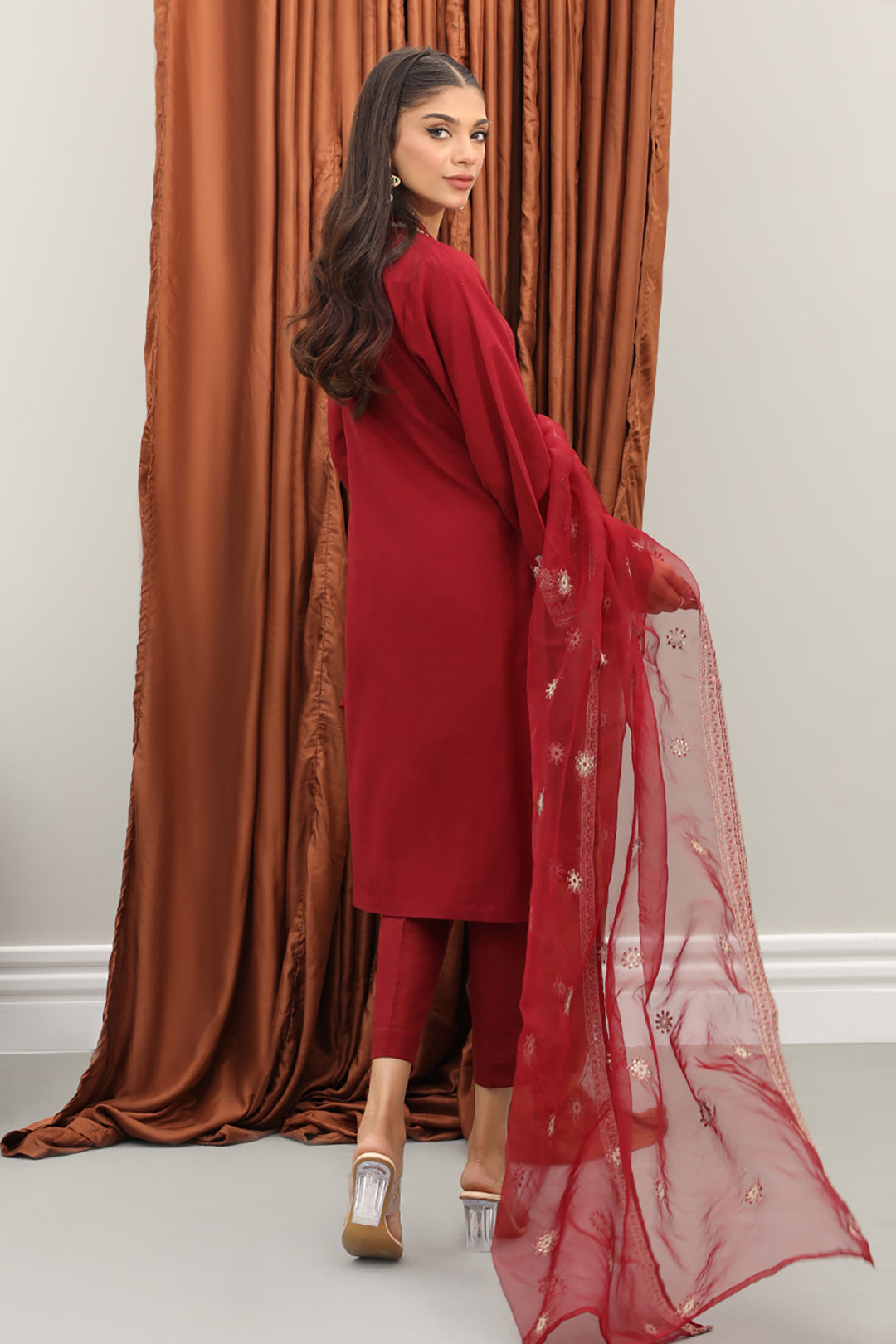 Zellbury | Winter Pret | Embroidered Kurta Dupatta Trouser - 3278 -  Zellbury Women Luxury Pret - Original Designer Dress - House of Maryam