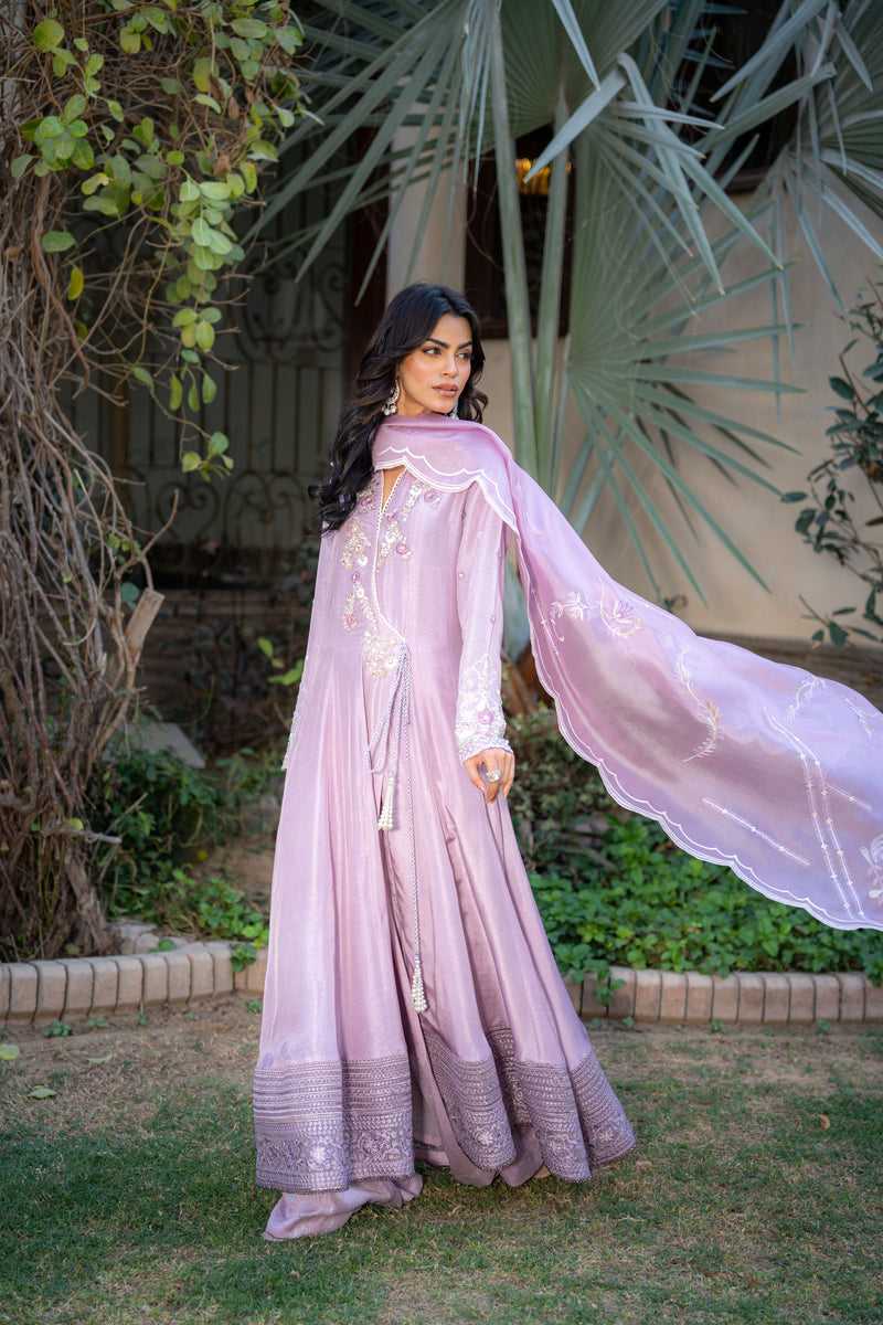 Wahaj M Khan | Pari Collection | Lilac Anarkali -  Wahaj M Khan Ladies Clothes - Original Designer Dress - House of Maryam
