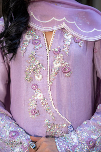 Wahaj M Khan | Pari Collection | Lilac Anarkali -  Wahaj M Khan Ladies Clothes - Original Designer Dress - House of Maryam