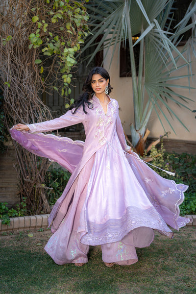Wahaj M Khan | Pari Collection | Lilac Anarkali -  Wahaj M Khan Ladies Clothes - Original Designer Dress - House of Maryam