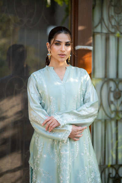 Wahaj M Khan | Pari Collection | Mint Sheesha Pari Set -  Wahaj M Khan Ladies Clothes - Original Designer Dress - House of Maryam