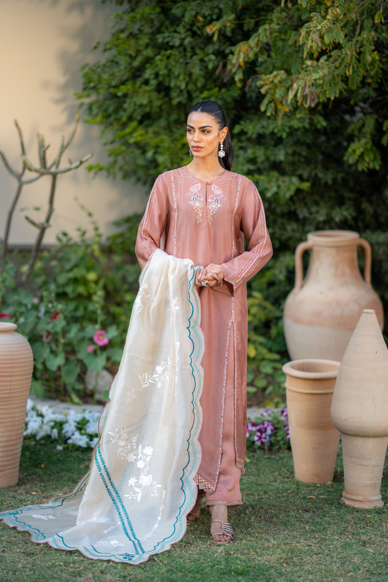 Wahaj M Khan | Pari Collection | Mocha Sheesha Pari Outfit -  Wahaj M Khan Ladies Clothes - Original Designer Dress - House of Maryam