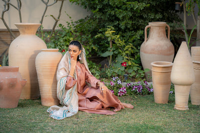 Wahaj M Khan | Pari Collection | Mocha Sheesha Pari Outfit -  Wahaj M Khan Ladies Clothes - Original Designer Dress - House of Maryam