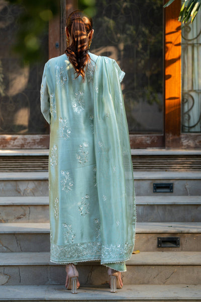Wahaj M Khan | Pari Collection | Mint Sheesha Pari Set -  Wahaj M Khan Ladies Clothes - Original Designer Dress - House of Maryam